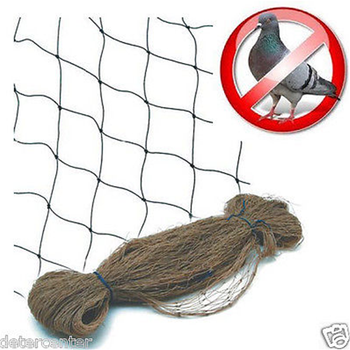 Bird net rete uccelli mt.10x10 colore pietra dissuasore piccioni gabbiani  barriera anti volatili maglia cm.5x5.