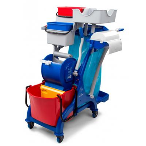 Secchio Per Pulizie Rolemmers 25 Litri Rosso - Quadrato Per Carrello, Con Scala Di Misura