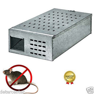 Trappola metallo cattura ratti topi Masterbox cm.44x22,4x11