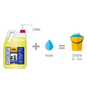 Kit MD 1 Plus Agrumi lt. 5 Detergente pavimenti super concentrato