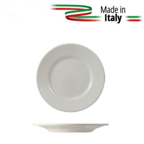 Piattino Piano in Melamina Infrangibile con Falda Ø 16×1,5 cm – 10 pz