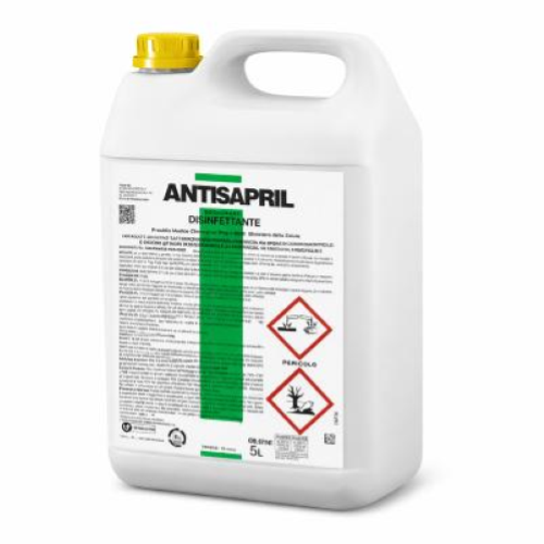 ANTISAPRIL Sutter 4x5 L Disinfettante Deodorante Ospedaliero per Superfici e Biancheria PMC 9941