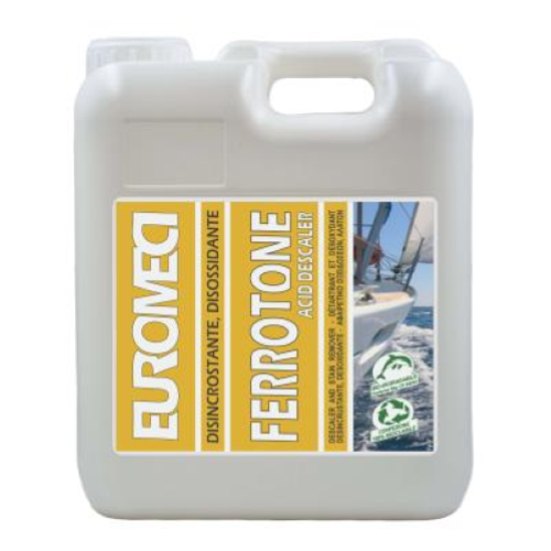 Euromeci Ferrotone Disincrostante Nautico per Ruggine e Ingiallimento Scafo 5 lt x2