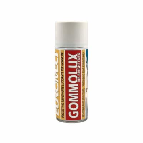 Euromeci Gommolux Spray Protettivo Lucidante Gommoni Tubolari PVC Neoprene e Vinile 400 ml x12