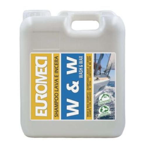 Euromeci W & W 5 lt x2 Shampoo Lava e Incera Nautico per Gommoni e Barche Brillanti