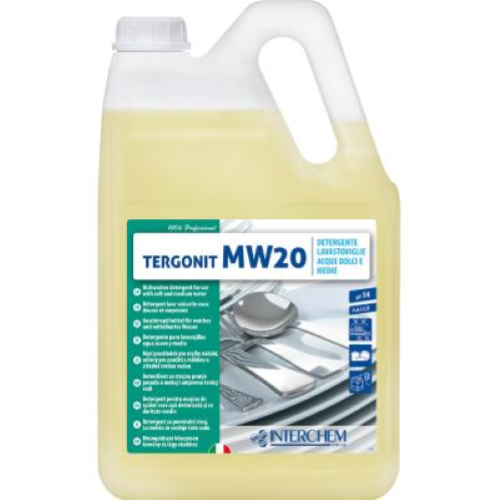 Tergonit MW 20 4x6 Kg Detergente Lavastoviglie Professionale Acque Dolci e Medie Anticalcare