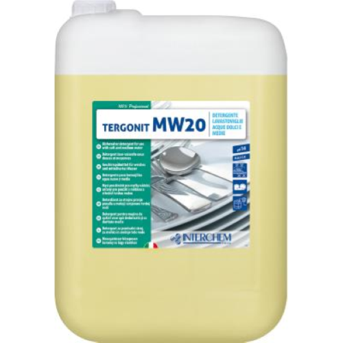 Tergonit MW 20 12 Kg Detergente Lavastoviglie Professionale Acque Dolci e Medie Anticalcare