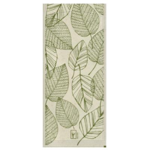 Busta Portaposate Carta Ecologica Foglie + Tovagliolo pezzi 1000