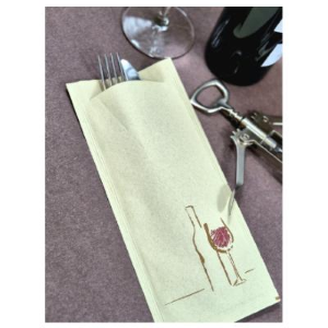 Busta Portaposate Sabbia fantasia Vino + Tovagliolo 2 veli 34x37 pezzi 1000
