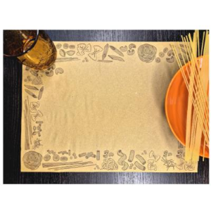 Tovaglietta Monosuo Carta Paglia 30x40 fantasia Pasta pezzi 2000