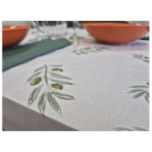 Tovaglia Monouso Carta Antimacchia fantasia Olive 100×100 Pezzi 400
