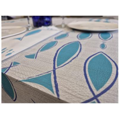 Tovaglia Monouson Carta Antimacchia fantasia Oceano 100×100 Pezzi 400