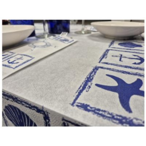 Tovaglia Monouso Carta Antimacchia fantasia Mare 100×100 Pezzi 400