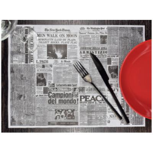 Tovaglietta Monouso Carta 30x40 fantasia Giornale pezzi 2500 (5x500)