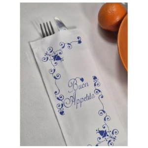 Busta Portaposate fantasia Fiori + Tovagliolo 2V 34x37 pezzi 1000