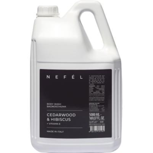 Nefel Legno di Cedro e Ibisco 4x5 Lt Body Wash Bagno Doccia Schiuma tanica ricarica Dispenser Hotel