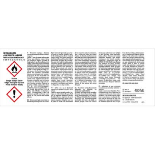 Nefel Aquazero Pompelmo e Lavanda 6x480 Ml Deodorante per Ambiente e Tessuti 