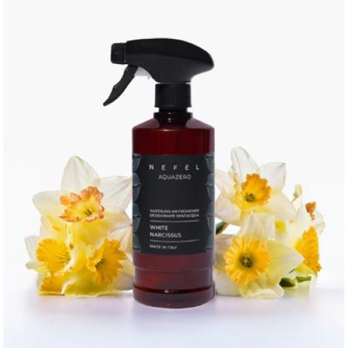 Nefel Aquazero Narciso Bianco 6x480 Ml Deodorante per Ambiente e Tessuti 