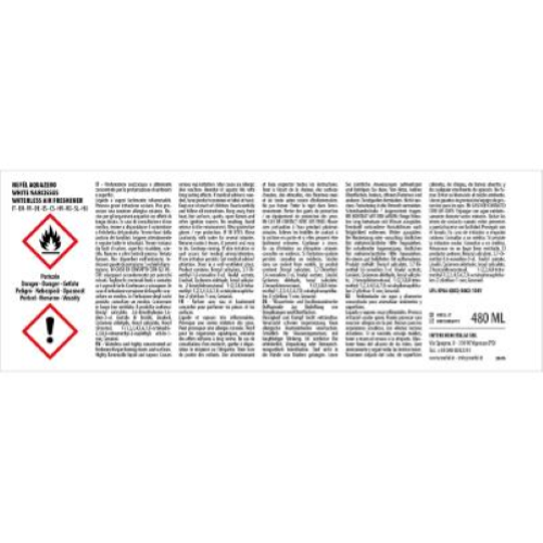 Nefel Aquazero Narciso Bianco 6x480 Ml Deodorante per Ambiente e Tessuti 