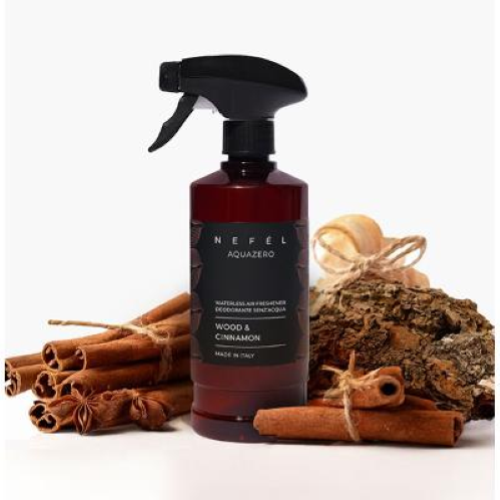 Nefel Aquazero Legno e Cannella 6x480 Ml Deodorante per Ambiente e Tessuti 