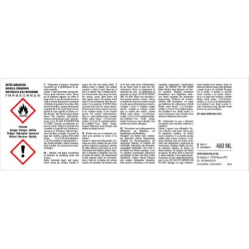 Nefel Aquazero Legno e Cannella 6x480 Ml Deodorante per Ambiente e Tessuti 