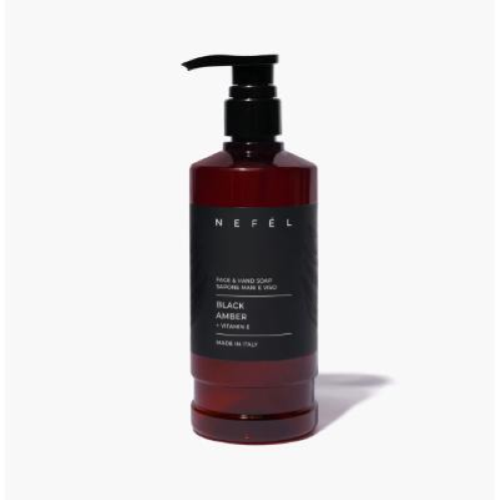 Nefel Black Amber 12x480 Ml Hand Face Soap Sapone Mani Viso Dispenser Hotel