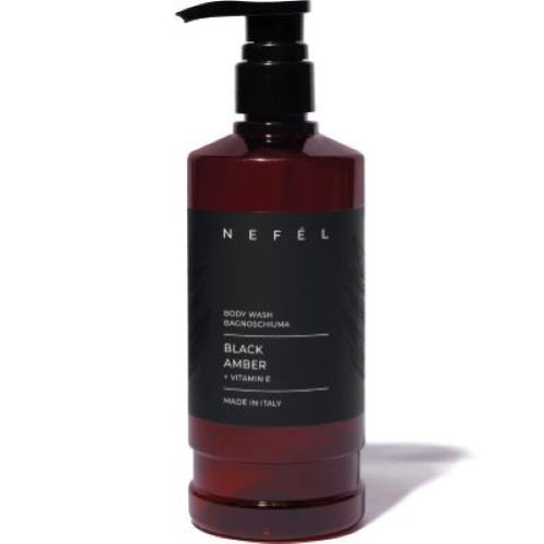 Nefel Black Amber 12x480 Ml Body Wash Bagno Doccia Schiuma Dispenser Hotel