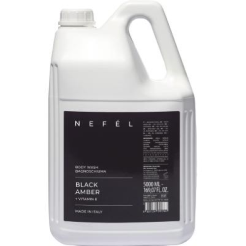 Nefel Black Amber 4x5 Lt Body Wash Bagno Doccia Schiuma tanica ricarica Dispenser Hotel