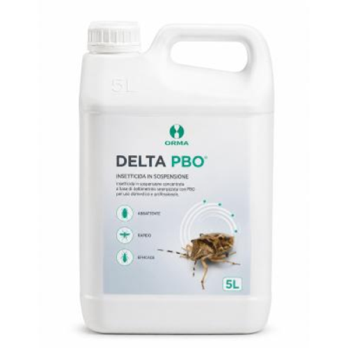 Delta PBO Orma 2x5 Lt Insetticida Concentrato Scarafaggi Formiche Mosche con Piperonil Butossido