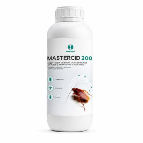 Mastercid 200 Orma 6x1 Lt Insetticida Concentrato Microincapsulato con Cipermetrina Pura e Tetrametrina
