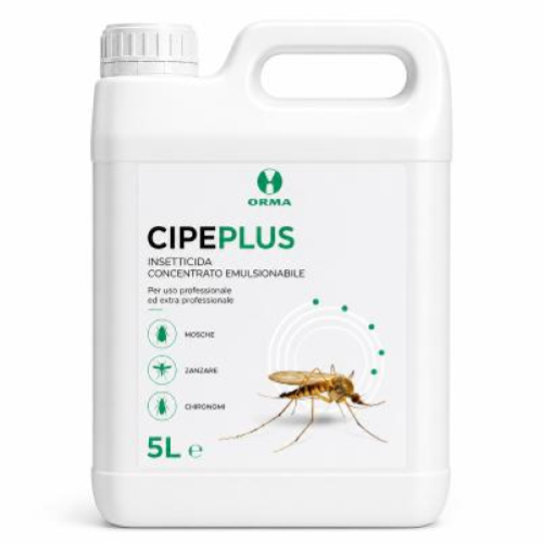 Cipeplus Orma 2x5 Lt Insetticida Concentrato Zanzare Blatte Formiche Acari Zecche con Cipermetrina 10%