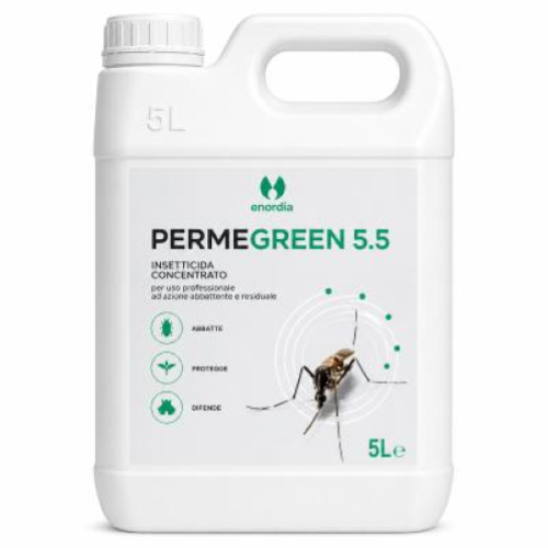 Permegreen 5.5 Orma 2x5 Lt Insetticida Concentrato Inodore Haccp con Permetrina Tetrametrina e PBO