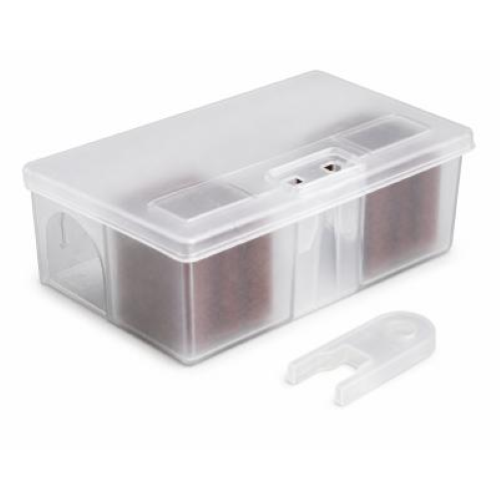 Masterbox Micro Orma 100 pezzi Trappola Trasparente per Topi e Ratti 10x7,5 con Chiave
