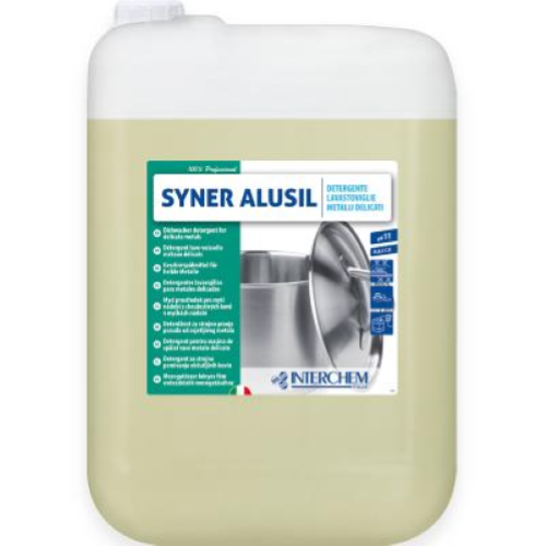 Syner Alusil 10 Lt Detergente Lavastoviglie per Alluminio Argento e Metalli Delicati