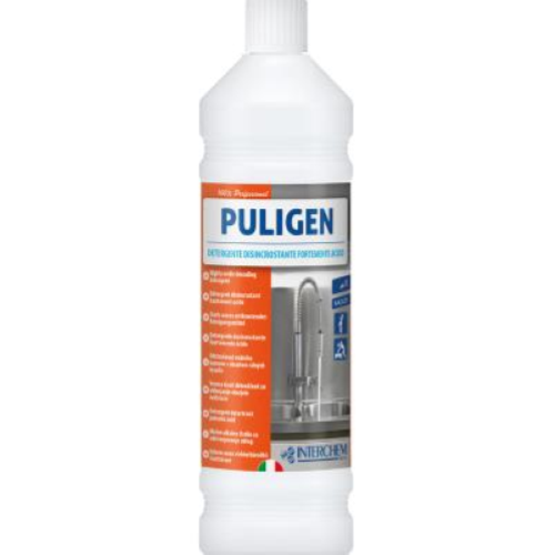 Puligen 12x1 Lt Detergente Disincrostante Acido Professionale Anticalcare Forte per Inox e Cucine