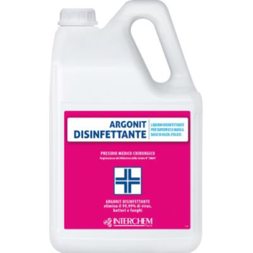 Argonit Disinfettante 2x5 Lt Alcolico per Mani e Superfici PMC Professionale con Alcool 70%