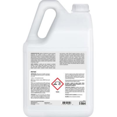 RTU Plus 2x5 Lt Detergente Disinfettante Virucida Professionale PMC Battericida Fungicida HACCP