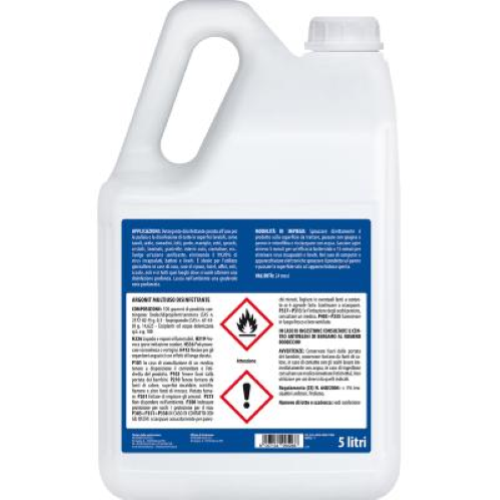Argonit Multiuso Disinfettante 2x5 Lt Detergente PMC Virucida Professionale per Superfici Lavabili