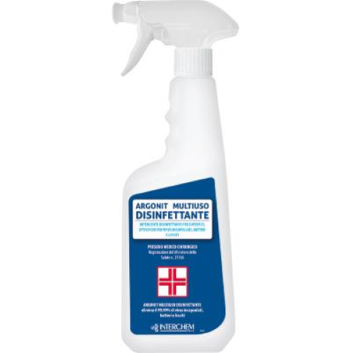 Argonit Multiuso Disinfettante 12x750 Ml Detergente PMC Virucida Professionale per Superfici Lavabili