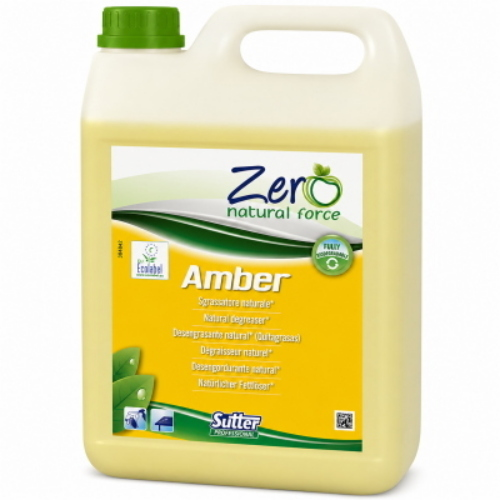 Sutter Amber Ecolabel 4x5 Lt Detergente Ecologico Sgrassatore Naturale per Cucina e Superfici HACCP