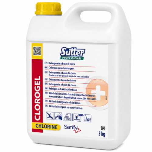 Sutter Clorogel 4x5 Lt Detergente Igienizzante Cloro Attivo Professionale per Sanitari, WC, Lavelli e Pavimenti