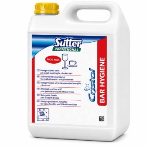 Sutter Bar Hygiene 4x5 Lt Detergente Lavastoviglie e Lavabar al Cloro Azione Sbiancante e Igienizzante