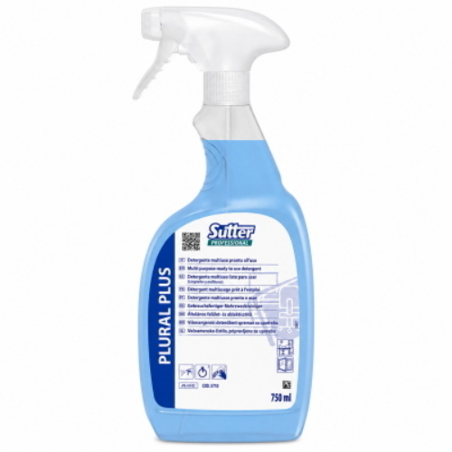 Sutter Plural Plus 12x750 Ml Detergente Multiuso Professionale per Superfici, Vetri e Arredi
