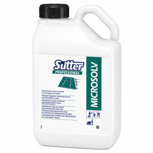 Sutter Microsolv 4x5 Kg Detersolvente Sgrassante Professionale per Oli, Catrame e Colle