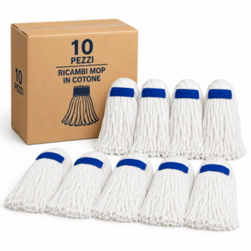 10 Mop Sintetici HACCP Professionali gr.260 per Pinza Mocio Lavapavimenti
