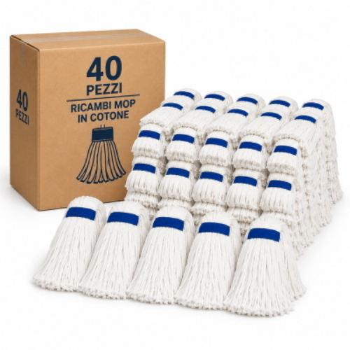 40 Mop Sintetici HACCP Professionali gr.260 per Pinza Mocio Lavapavimenti