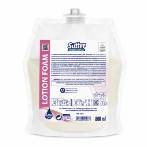 Sutter Lotion Foam 12x800 Ml Sapone Schiuma Naturale Professionale Mani e Corpo Ecolabel