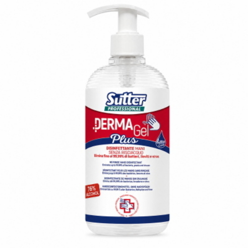 Sutter Dermagel Plus 12x500 Ml Gel Igienizzante Mani Professionale senza Risciacquo