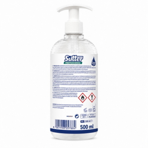 Sutter Dermagel Plus 12x500 Ml Gel Igienizzante Mani Professionale senza Risciacquo