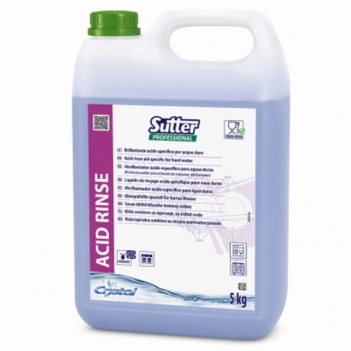 Sutter Acid Rinse 4x5 Kg Brillantante Acido Professionale per Lavastoviglie Acque Dure